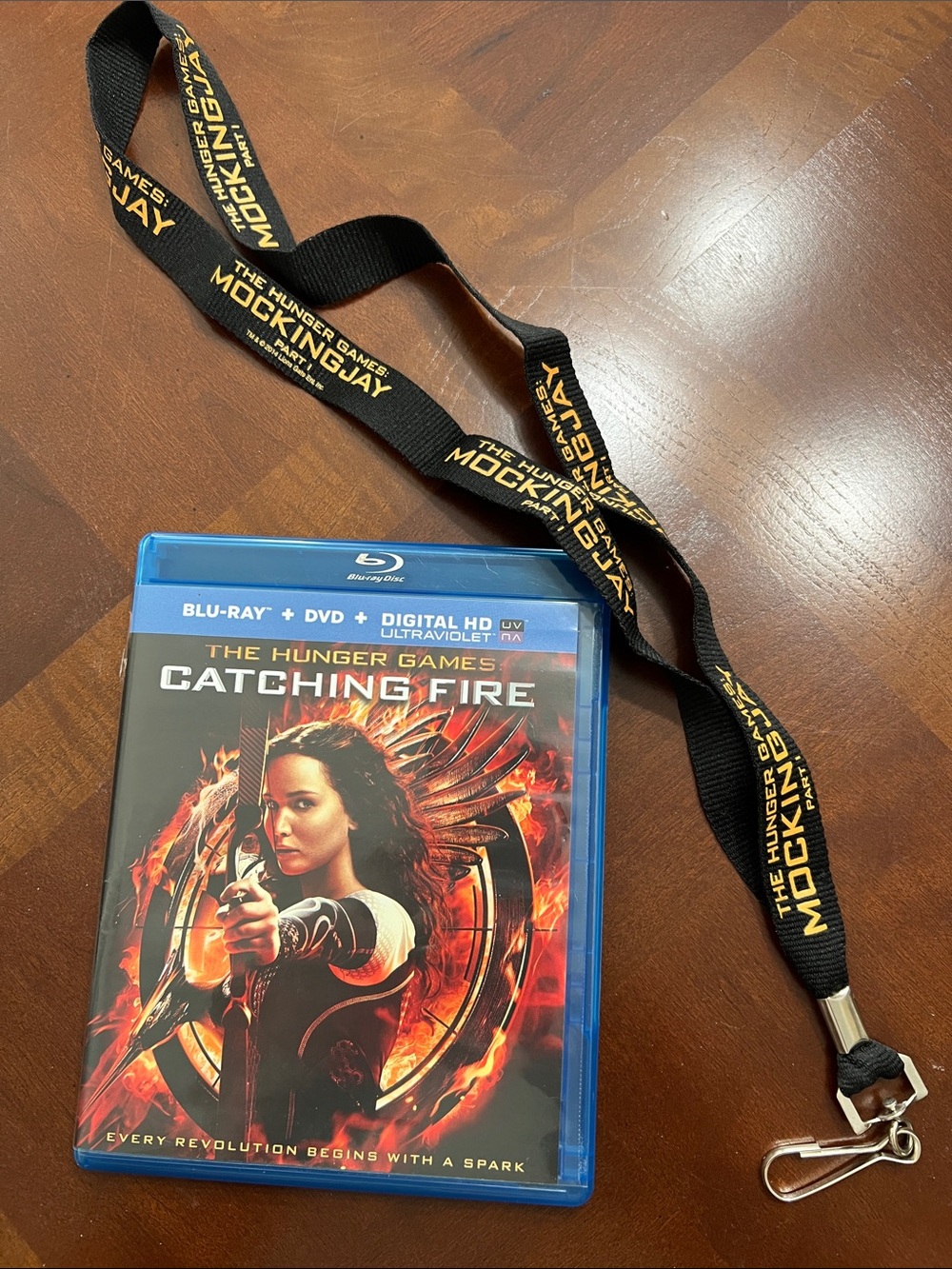 The Hunger Games: Catching Fire Blu-ray with Mockingjay Lanyard